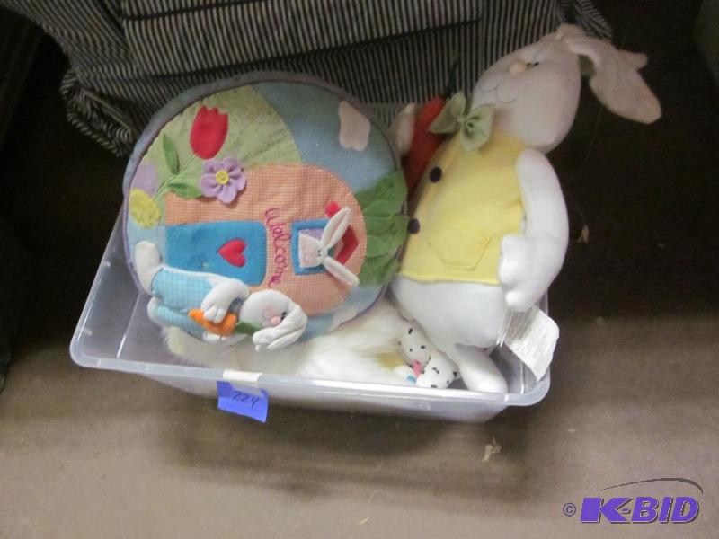 Bin of plush stuffed animals.  &nbsp  &nbsp...
