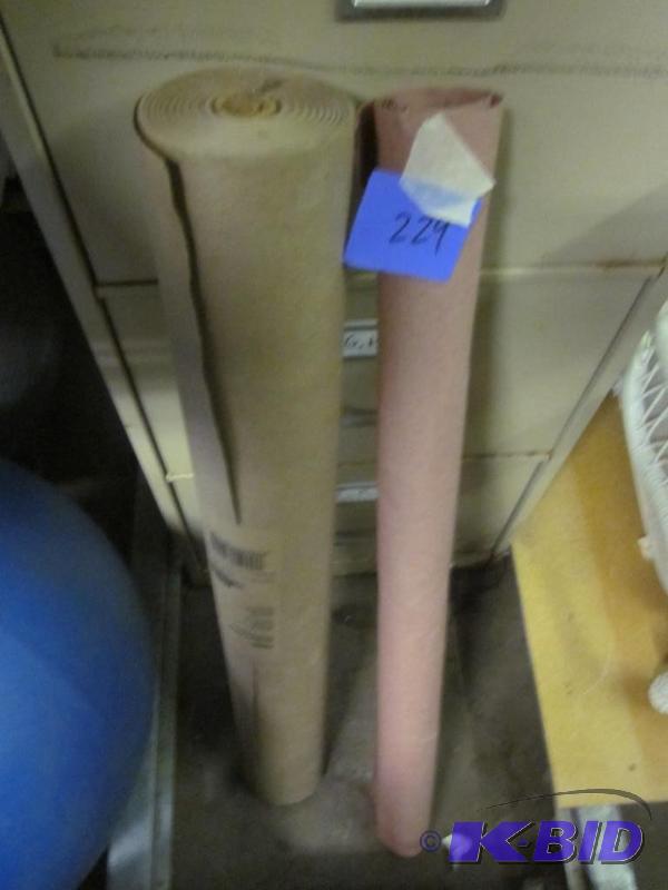 Full roll of builders paper and partial roll ...