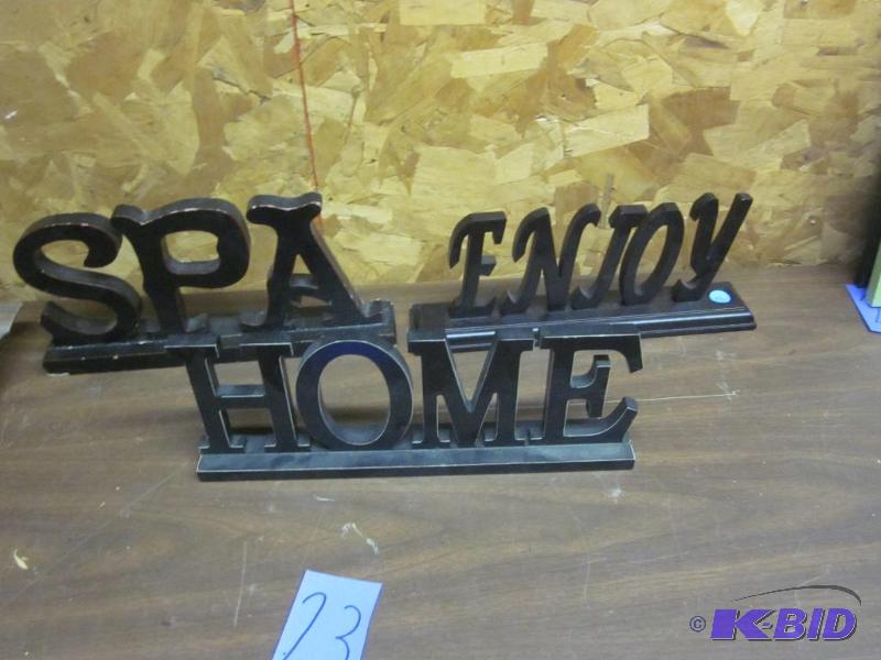 Lot of (3) wood home decor signs.&nbsp  &nbs...