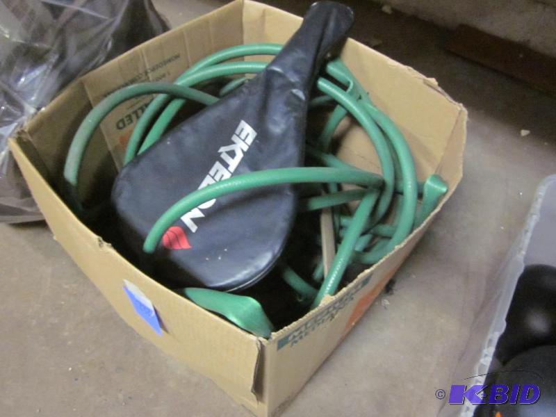 Hose and raquet.  &nbsp  &nbsp...