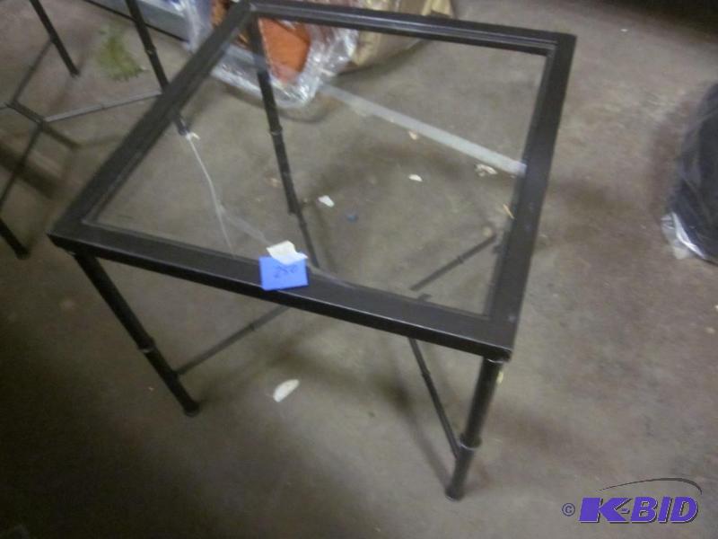Bronze metal with glass end table.&nbsp  &nb...
