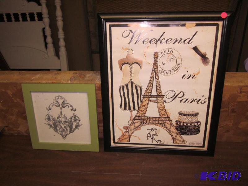 Pair of framed decorative artwork.  &nbsp  &...