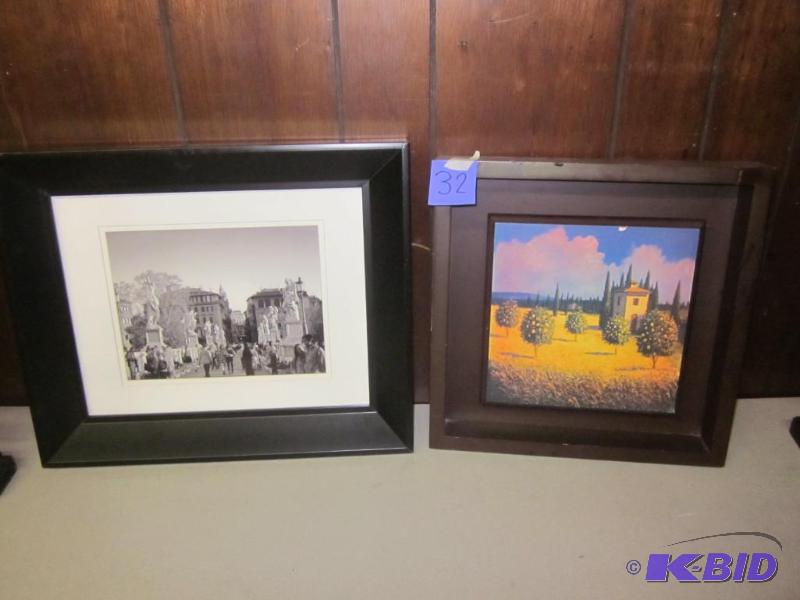 Pair of framed wall art.  &nbsp  &nbsp...