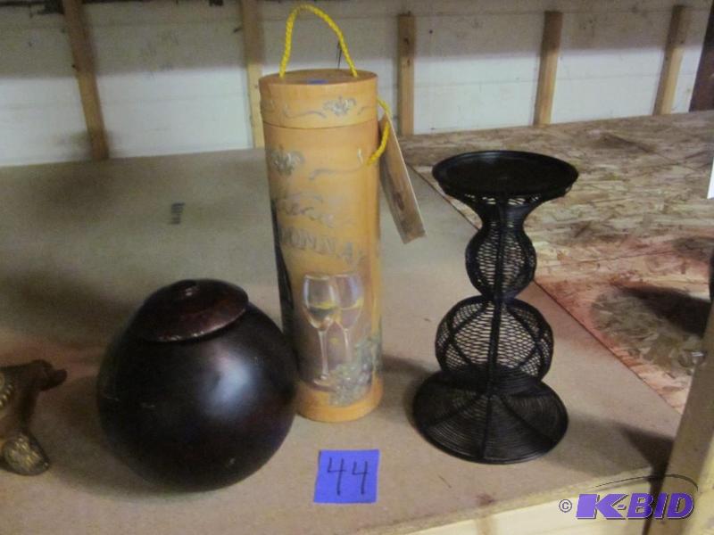 Lot of three decorative home decor items.  &n...