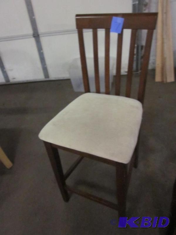 (1) wood wood barstool height chair.&nbsp  &...