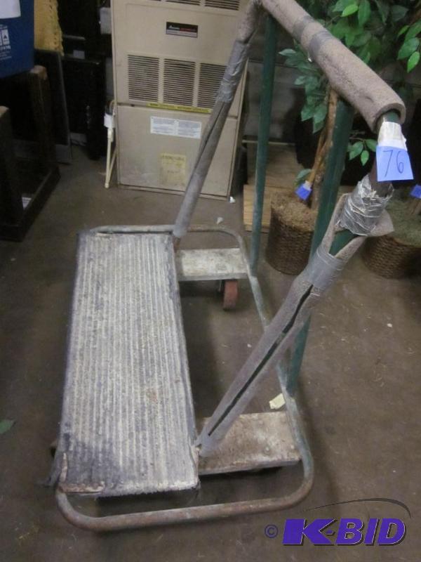 Heavy duty moving cart with large wheels.  &n...