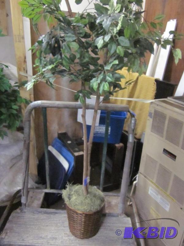 Artificial tree in basket.  &nbsp  &nbsp...