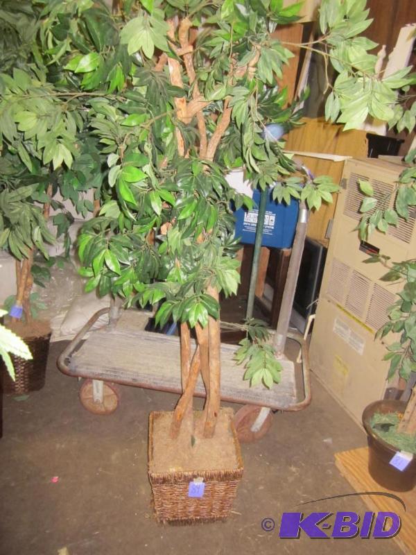 Artificial tree in basket.  &nbsp  &nbsp...