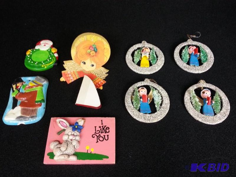 lot 24 image: Vintage Ornaments  Vintage Hallmark Skirted Holiday Angel  Misc