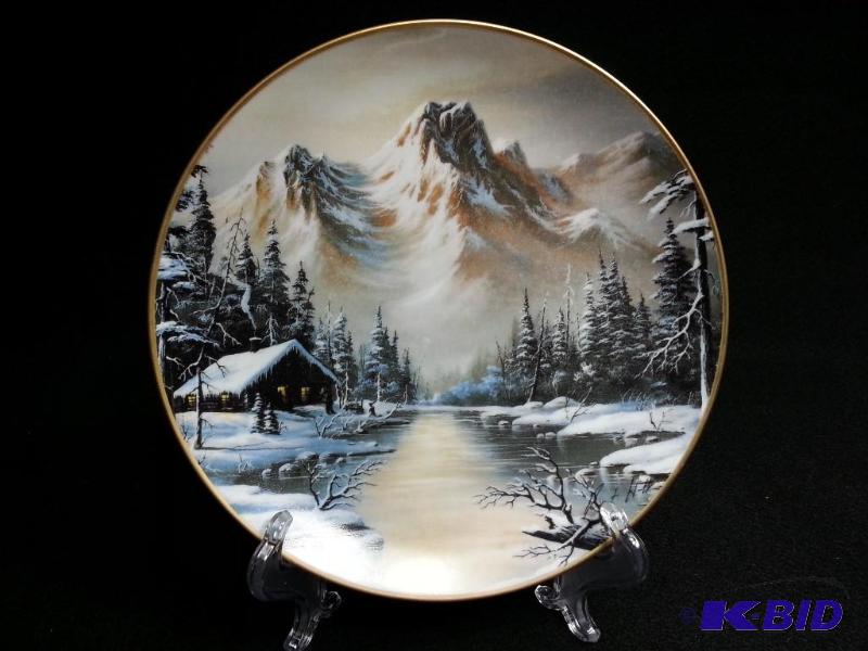 lot 37 image: Franklin Mint Peaceful Solitude Ron Huff Collector Plate Fine Porcelain 24K Rim