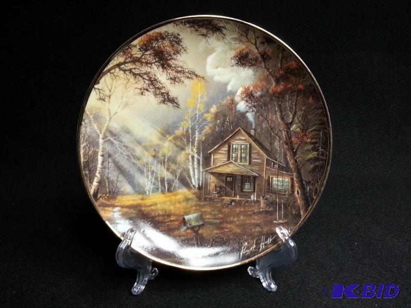 lot 38 image: Franklin Mint Tranquil Morning Ron Huff Collector Plate Fine Porcelain 24K Rim