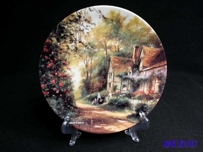 lot 44 image: W. S. George Friends And Flowers Maurice Harvey Collector Plate Fine Porcelain