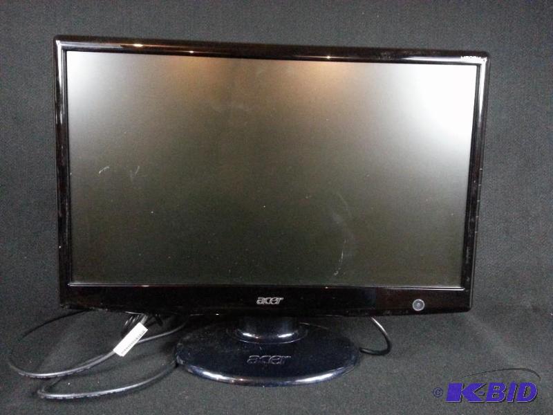 lot 55 image: Acer 20 LCD Flat Panel Widescreen Monitor H203H VGA DVI