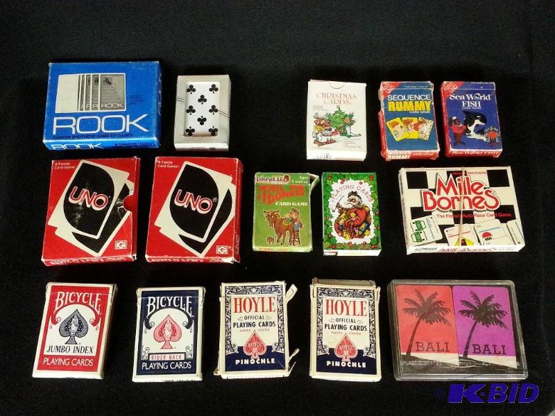 lot 73 image: Lot of Card Cames -- Uno, Rook, and More