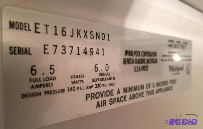 Whirlpool Custom Series ET16JKXSN01 Refrigerator for Sale in