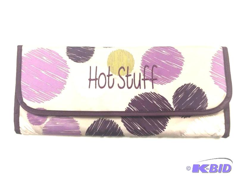 lot 10 image: Flat Iron Fold Over in Sketchy Dot