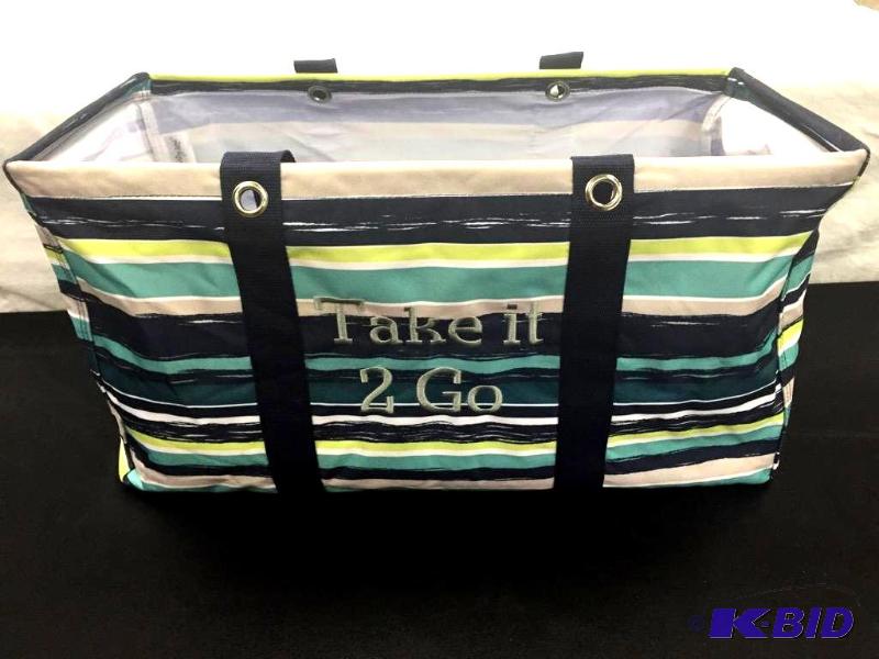 lot 5 image: Large Utility Tote in Sea Stripe
