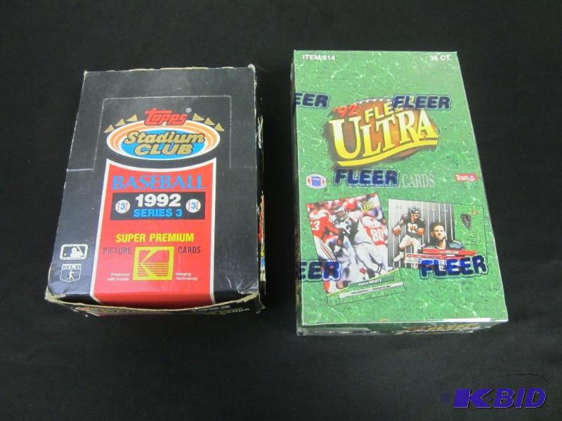 lot 20 image: 2 Boxes 1992 Baseball Cards - Topps & Fleer
