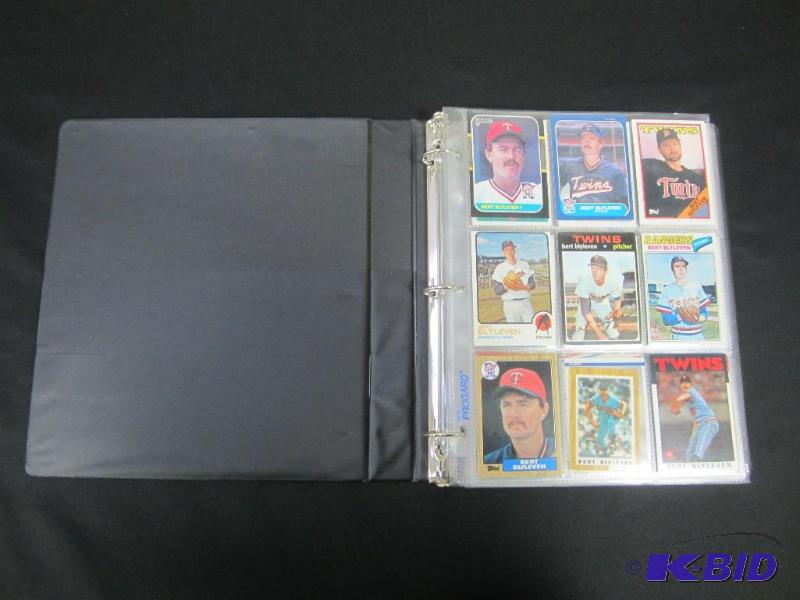 lot 30 image: Binder of Blyleven, Carew, Oliva & Puckett Baseball Cards