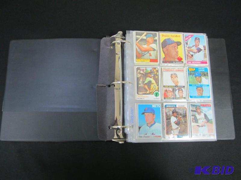lot 32 image: Binder of Vintage Baseball Cards
