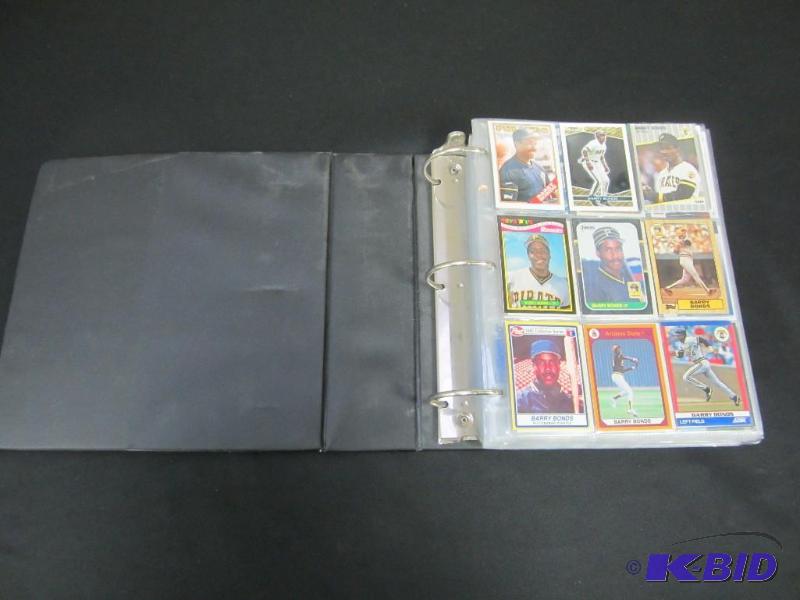 lot 36 image: Binder of Bonds, Brett, Clemens, Griffey Jr, Gwynn & Henderson Baseball Cards