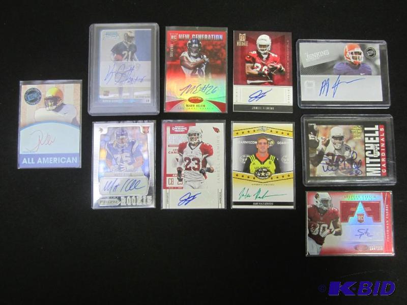 lot 42 image: Lot of Signed Football Cards