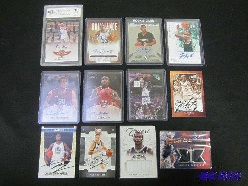lot 43 image: Lot of Signed & Jersey Basketball Cards