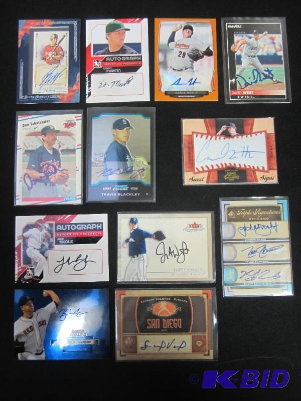lot 46 image: Lot of Signed Baseball Cards