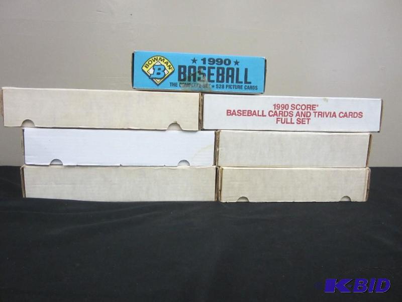 lot 7 image: 7 Boxes 1990 Baseball Cards - Topps, Fleer, Score, Donruss & Bowman