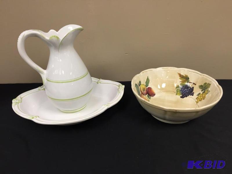 lot 103 image: Hand Painted Pitcher