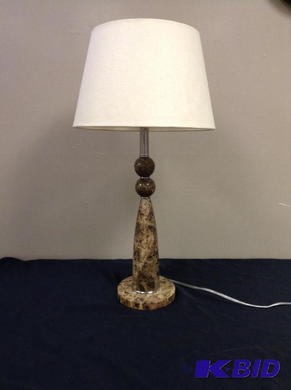 lot 62 image: Marble table lamp wshade from model home