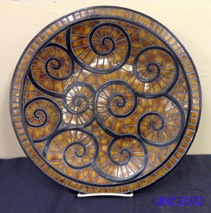 lot 78 image: Large Round Mosaic Tray