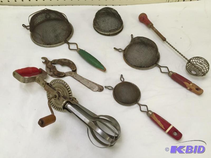 lot 95 image: Antique Kitchen Utensiles