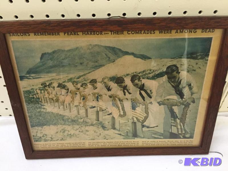 lot 99 image: Framed Pearl Harbor Picture