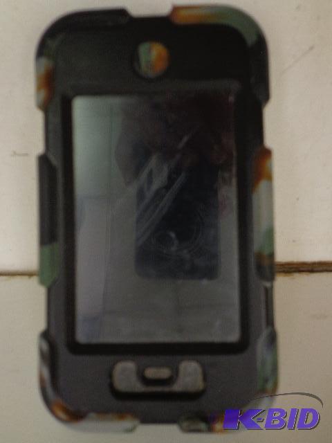lot 8 image: I Phone   Good condition  Camo rubber case  P...