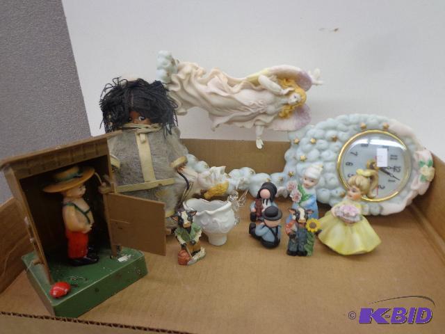 lot 80 image: Nick Nacks   1 Tall angel clock  2" &am...