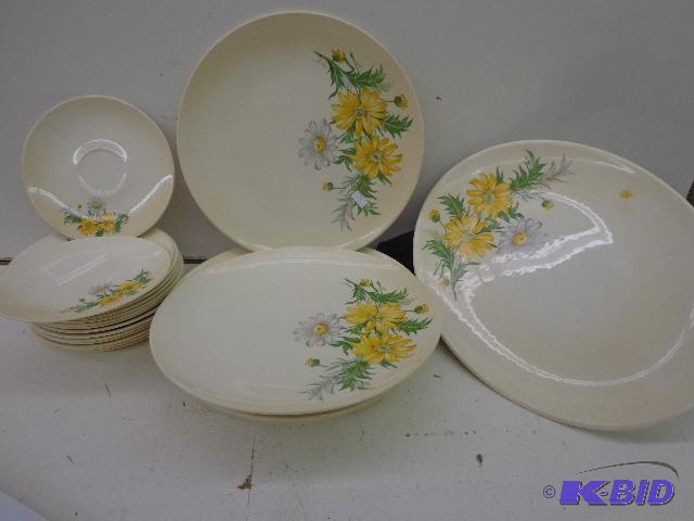 lot 81 image: Dish set   Serving platter  16 Saucers 10 Pla...