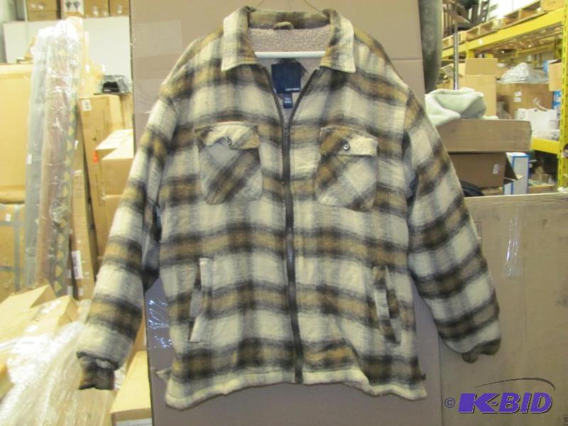 This Brown Ramie Cotton Fleece-Lined Shirt Ja...