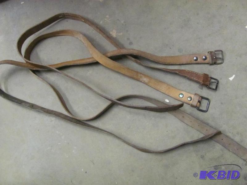3-Pack of Leather Straps. Two are approx. 48&...