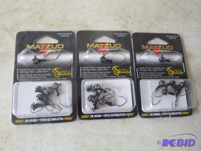 Three Packs of 6 Matzuo&nbspSickle Jig Heads...