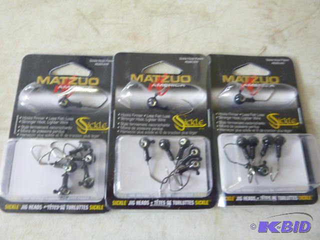 Three Packs of 6 Matzuo Sickle Jig Heads...