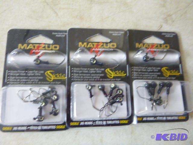 Three Packs of 6 Matzuo Sickle Jig Heads...