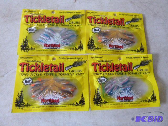 Four Packs of Northland Tickletail Grubs...