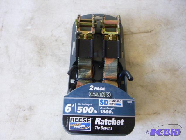 Two Reese Ratchet Tie Downs 5 - Camo, standa...