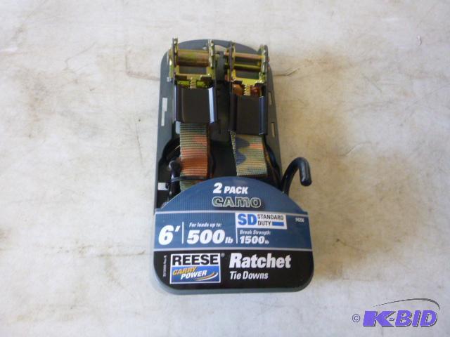 Two Reese Ratchet Tie Downs 5 - Camo, standa...