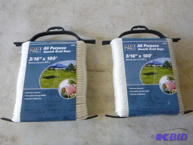 Two Spools of Reese Smooth Braid Rope 316&qu...