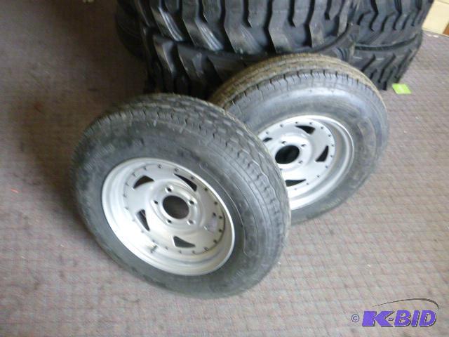 Two New Vail Tires ST17580 D13, 6 PR with 5 ...