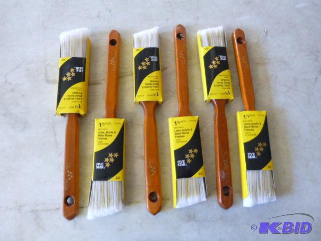 Six Five-Star 1 12&quot Paint Brushes...