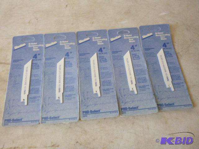 Five Disston Bi-Metal 4&quot Reciprocating S...
