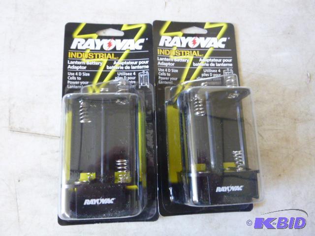 Two Ray-O-Vac Industrial Lantern Battery Adap...